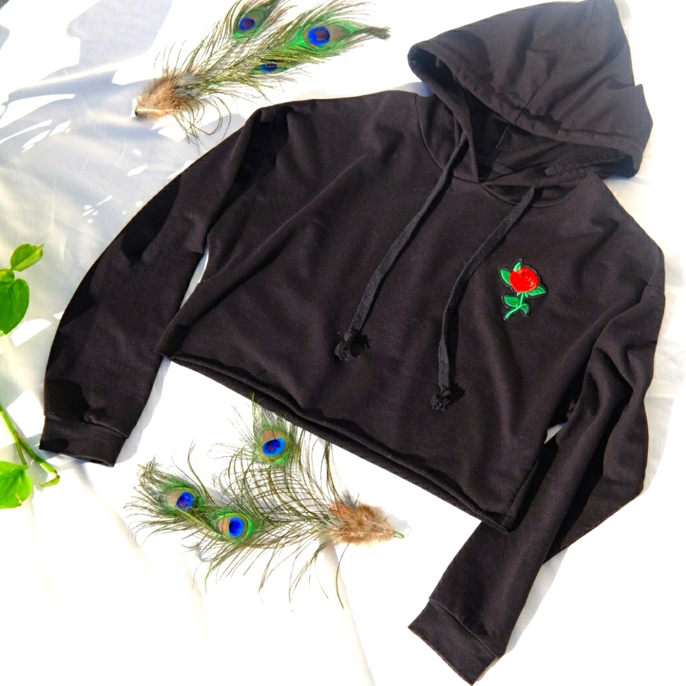 Floral Hooded Sweatshirt